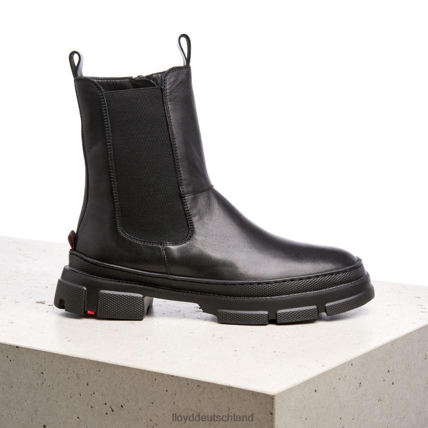 Schuhe LLOYD Slip-On-Stiefeletten aus Glattleder Schwarz Frauen PV6Z0954