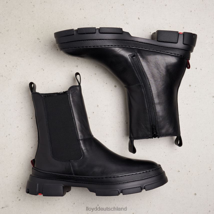 Schuhe LLOYD Slip-On-Stiefeletten aus Glattleder Schwarz Frauen PV6Z0954