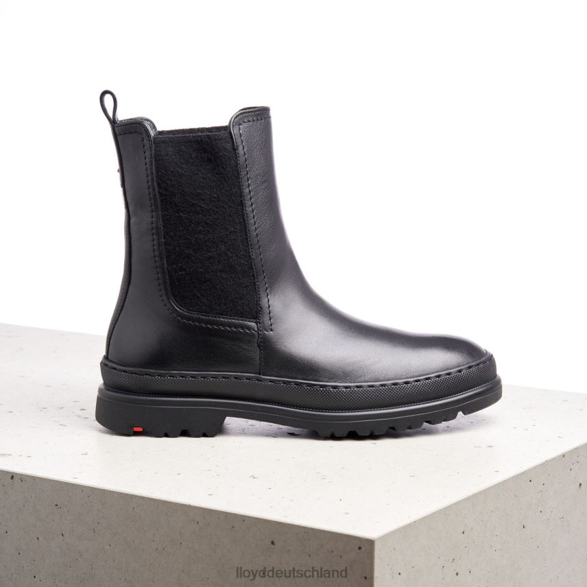 Schuhe LLOYD Slip-On-Stiefeletten aus Glattleder Schwarz Frauen PV6Z0958