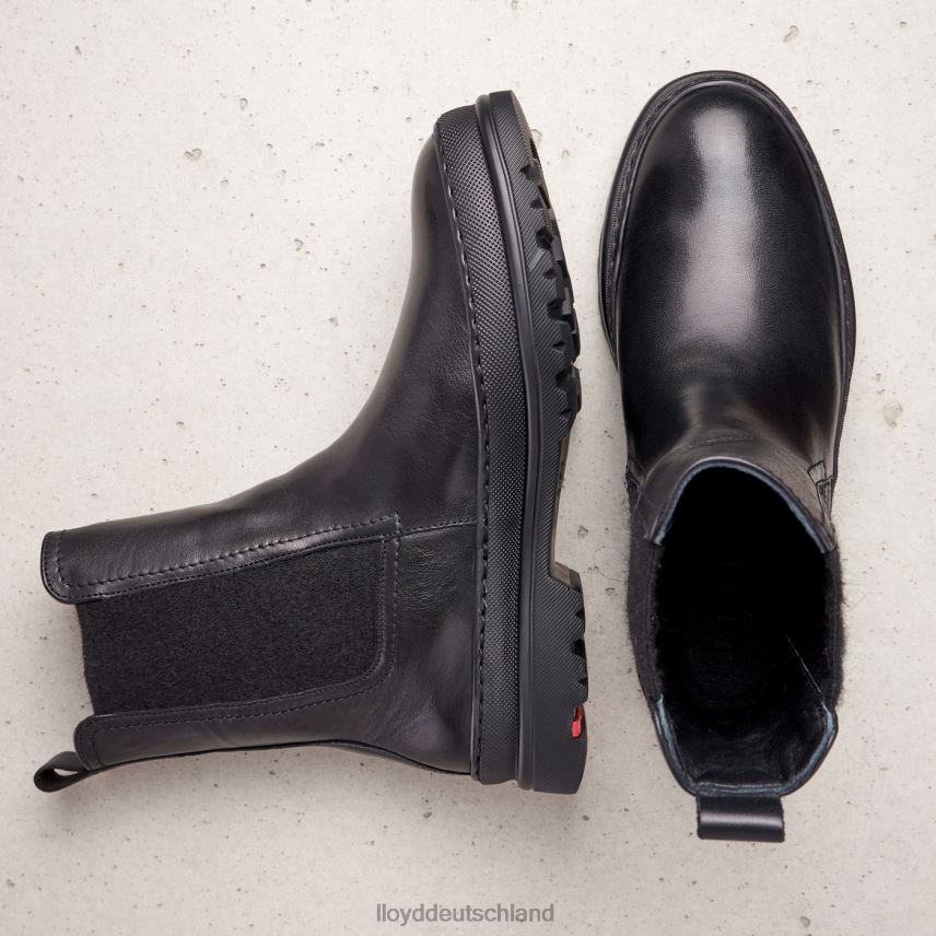 Schuhe LLOYD Slip-On-Stiefeletten aus Glattleder Schwarz Frauen PV6Z0958