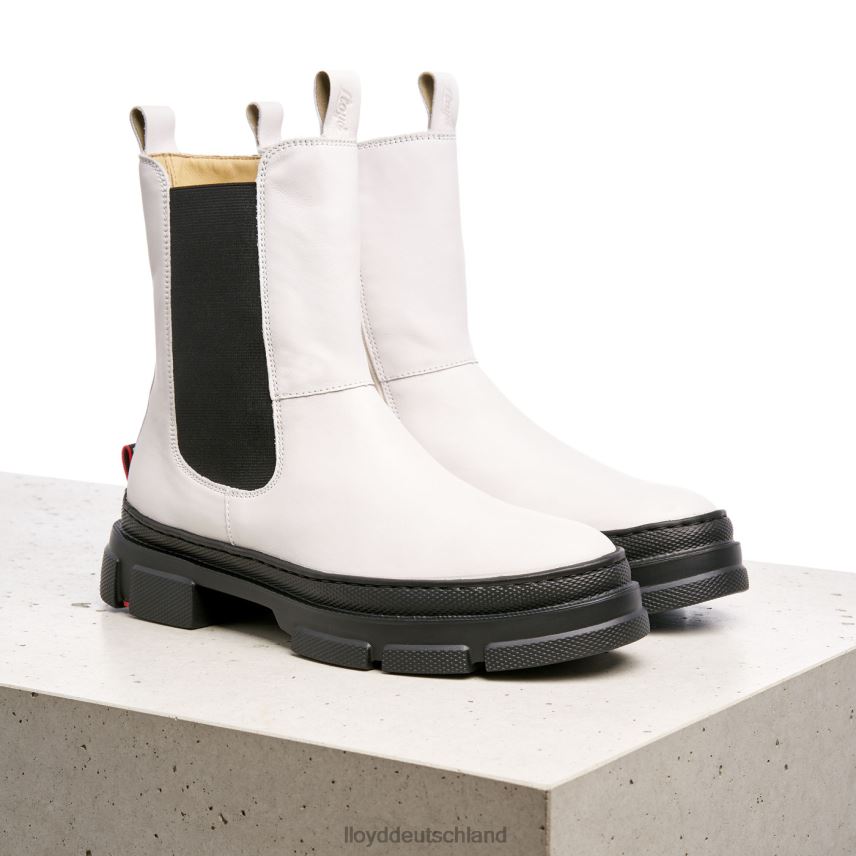 Schuhe LLOYD Slip-On-Stiefeletten aus Glattleder Weiß Frauen PV6Z0875