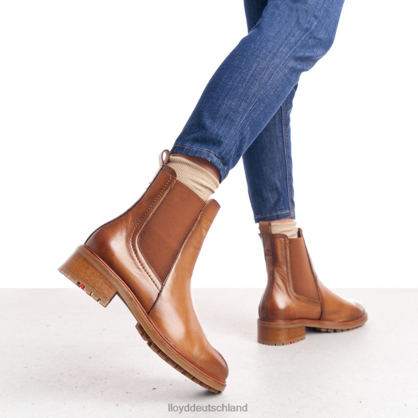 Schuhe LLOYD Slip-On-Stiefeletten aus Glattleder braun Frauen PV6Z0964