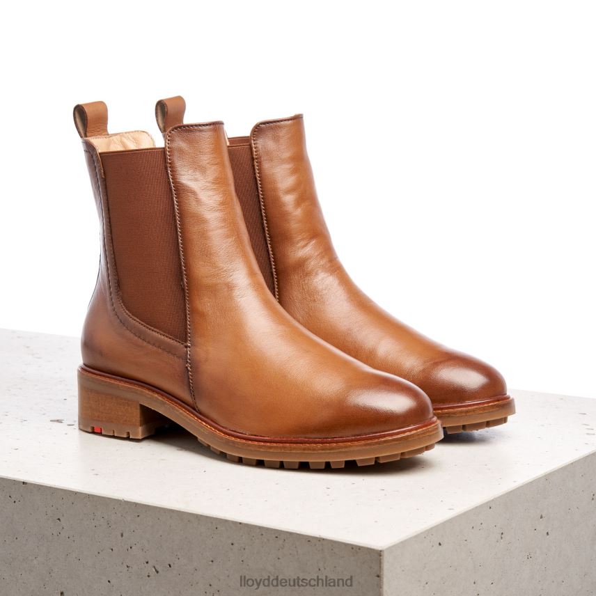 Schuhe LLOYD Slip-On-Stiefeletten aus Glattleder braun Frauen PV6Z0964