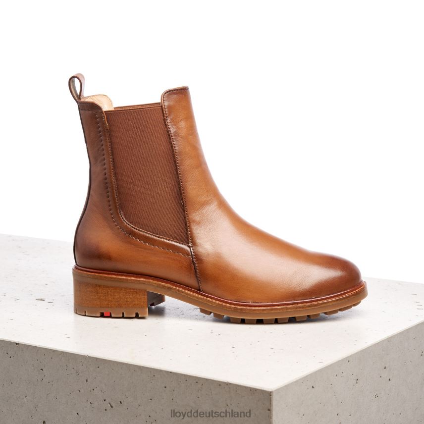 Schuhe LLOYD Slip-On-Stiefeletten aus Glattleder braun Frauen PV6Z0964