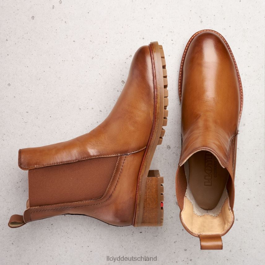 Schuhe LLOYD Slip-On-Stiefeletten aus Glattleder braun Frauen PV6Z0964