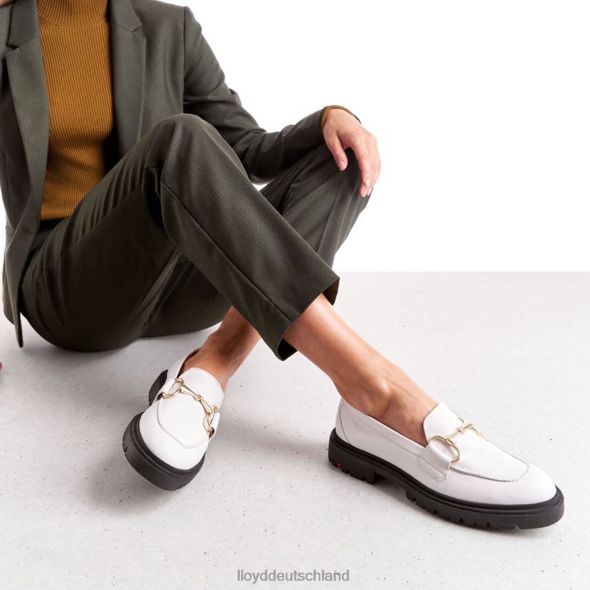 Schuhe LLOYD Slipper aus Glattleder Weiß Frauen PV6Z01034