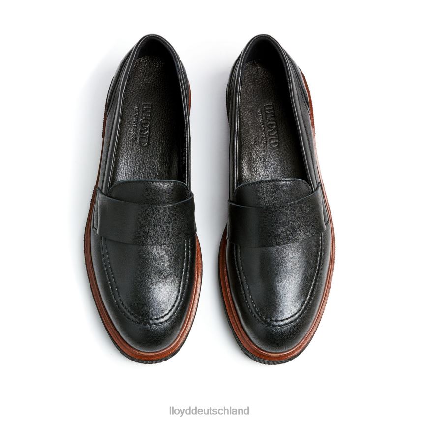 Schuhe LLOYD Slipper aus Leder zum Hineinschlüpfen Schwarz Frauen PV6Z01116