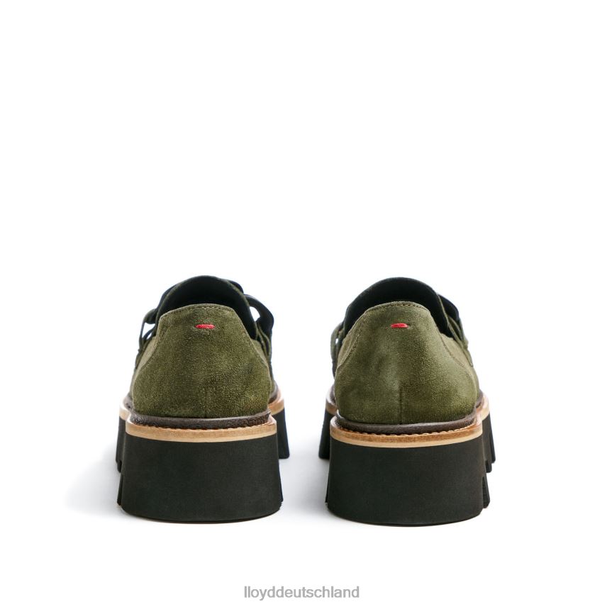 Schuhe LLOYD Slipper aus grobem Leder Grün Frauen PV6Z01019