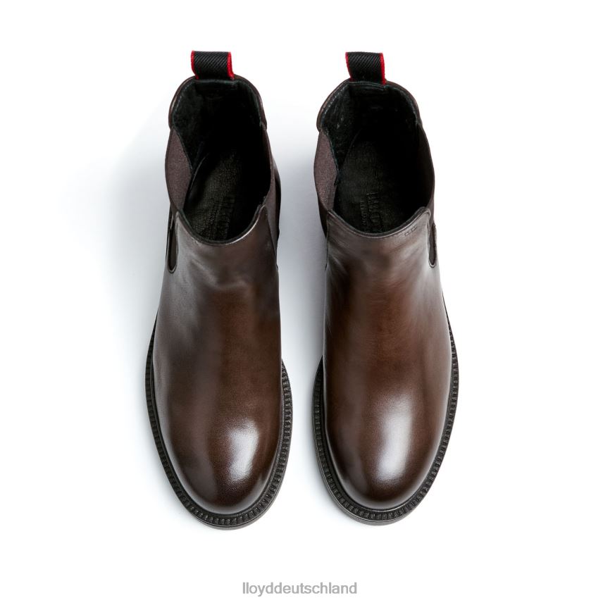 Schuhe LLOYD Sportliche Glattleder-Stiefelette braun Frauen PV6Z0893