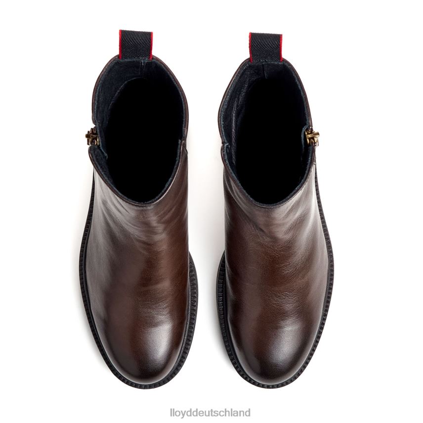 Schuhe LLOYD Sportliche Glattleder-Stiefelette braun Frauen PV6Z0896