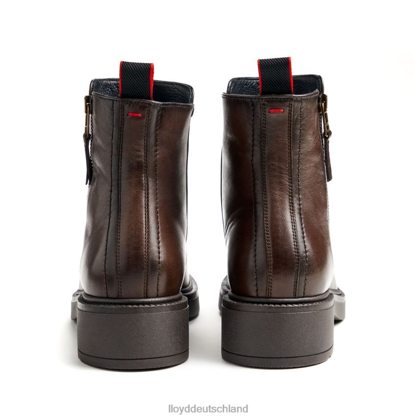 Schuhe LLOYD Sportliche Glattleder-Stiefelette braun Frauen PV6Z0896