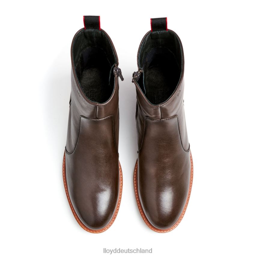 Schuhe LLOYD Sportliche Glattleder-Stiefelette braun Frauen PV6Z0902