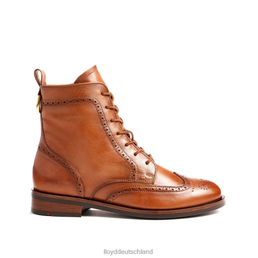 Schuhe LLOYD Sportliche Glattleder-Stiefelette braun Frauen PV6Z0909