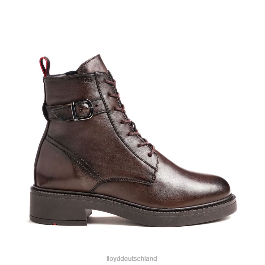 Schuhe LLOYD Sportliche Glattleder-Stiefelette braun Frauen PV6Z0951