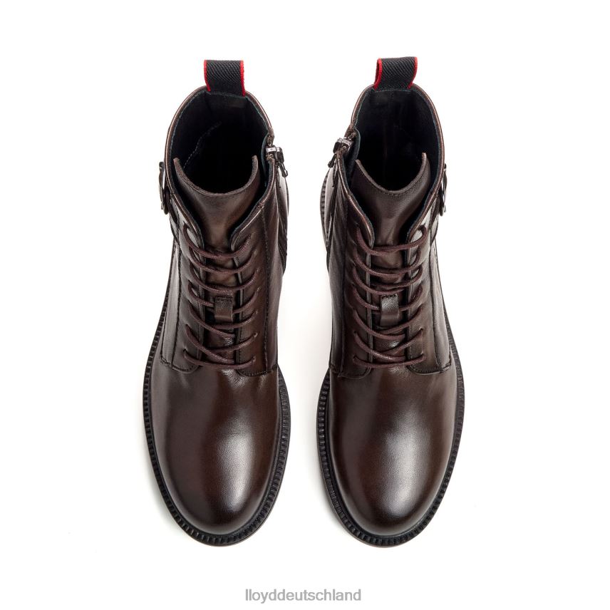 Schuhe LLOYD Sportliche Glattleder-Stiefelette braun Frauen PV6Z0951
