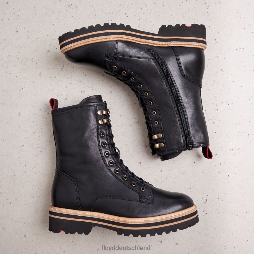 Schuhe LLOYD Stiefeletten aus Leder mit extraleichter Sohle Schwarz Frauen PV6Z0957