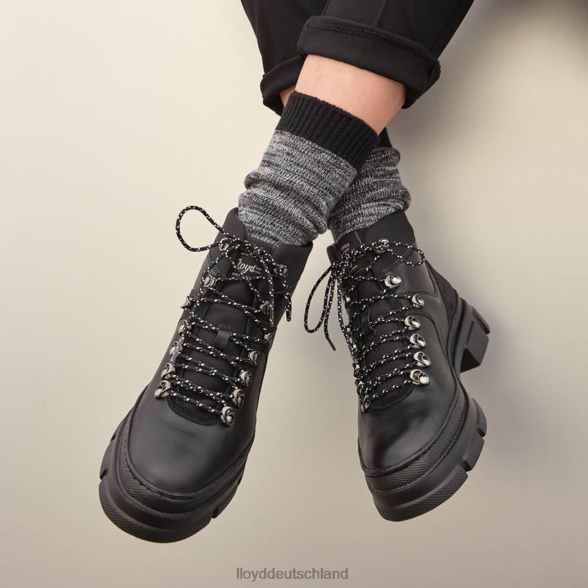 Schuhe LLOYD Stiefeletten aus Leder mit extraleichter Sohle Schwarz Frauen PV6Z0988