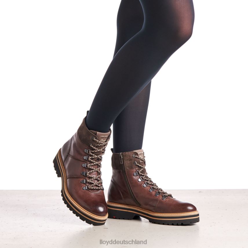 Schuhe LLOYD Stiefeletten aus Leder mit extraleichter Sohle braun Frauen PV6Z01003