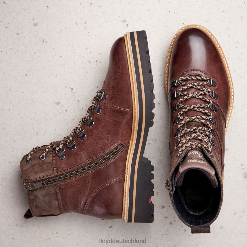 Schuhe LLOYD Stiefeletten aus Leder mit extraleichter Sohle braun Frauen PV6Z01003