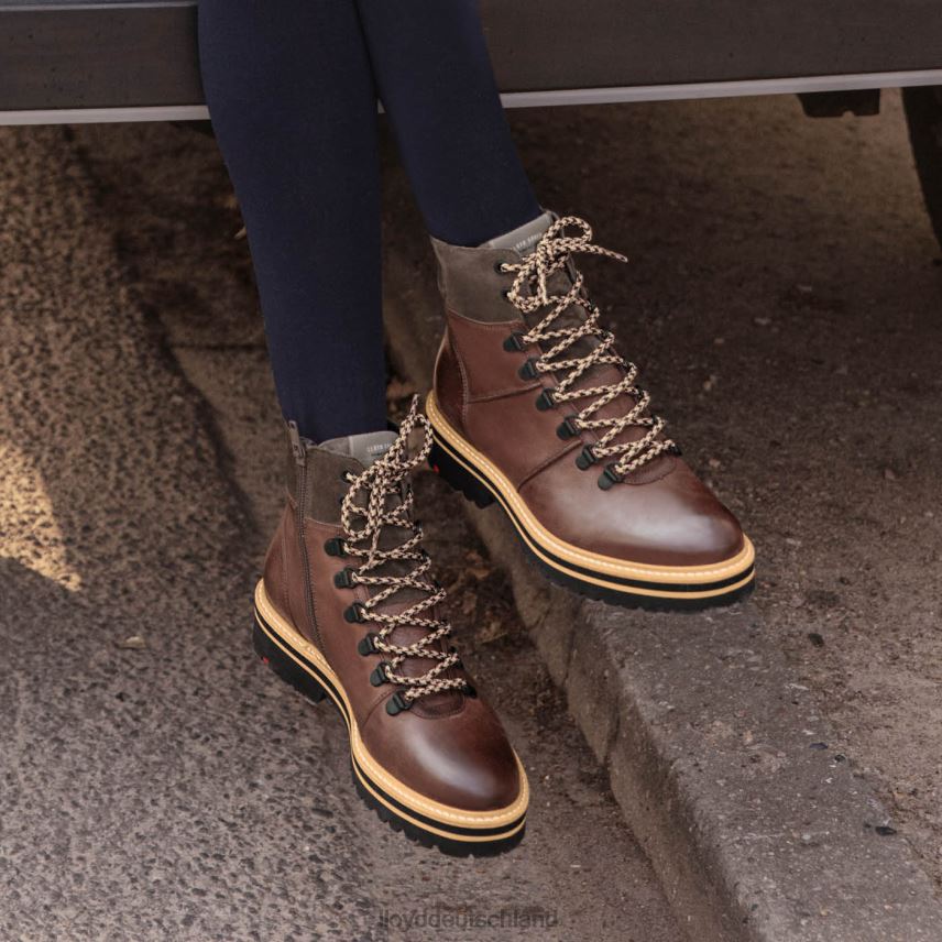 Schuhe LLOYD Stiefeletten aus Leder mit extraleichter Sohle braun Frauen PV6Z01003