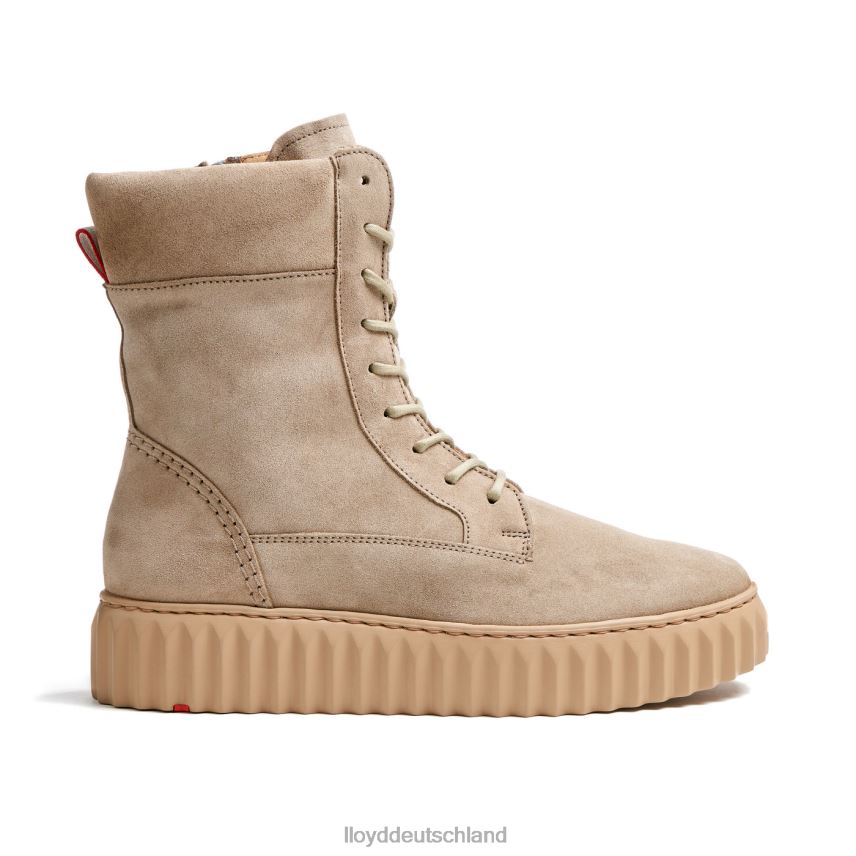 Schuhe LLOYD Stiefeletten aus grobem Leder Beige Frauen PV6Z0888