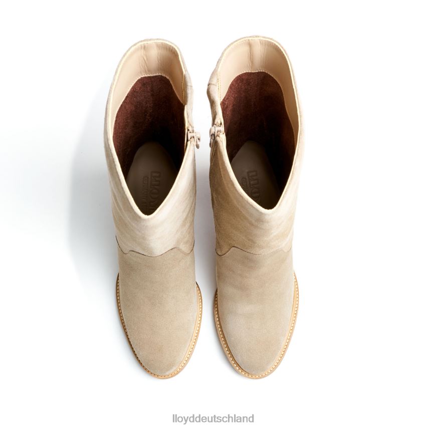 Schuhe LLOYD Stiefeletten aus grobem Leder Beige Frauen PV6Z0891