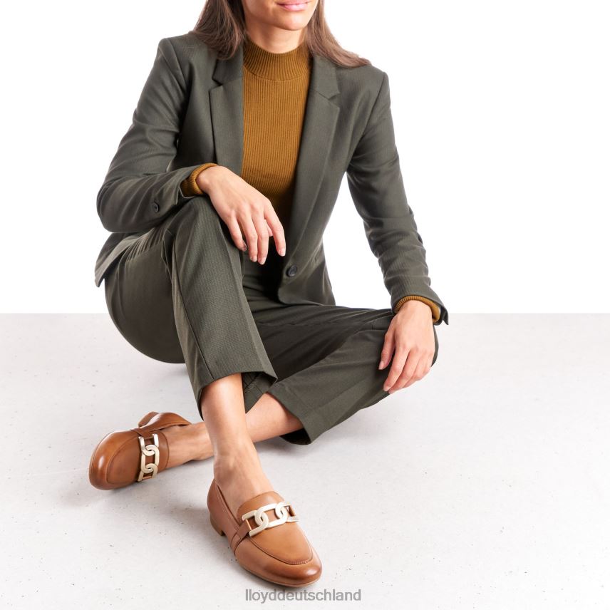 Schuhe LLOYD Glattleder-Slipper braun Frauen PV6Z01040