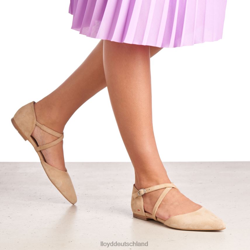 Schuhe LLOYD Sandale mit Wildlederoberfläche Beige Frauen PV6Z01165