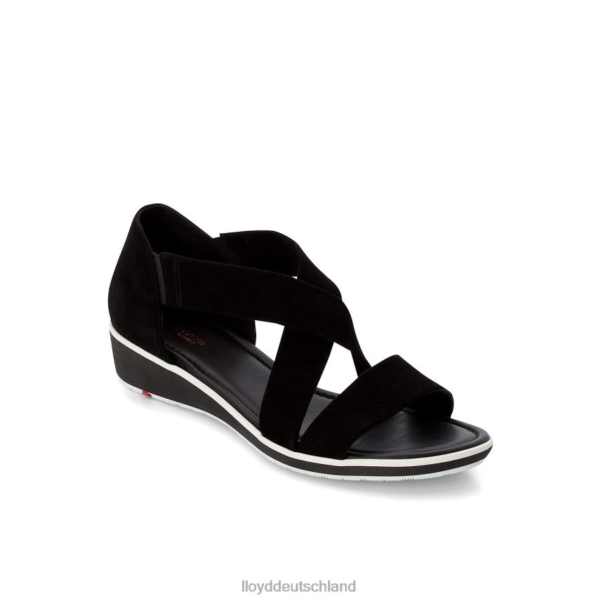 Schuhe LLOYD Sandale mit Wildlederoberfläche Schwarz Frauen PV6Z01248