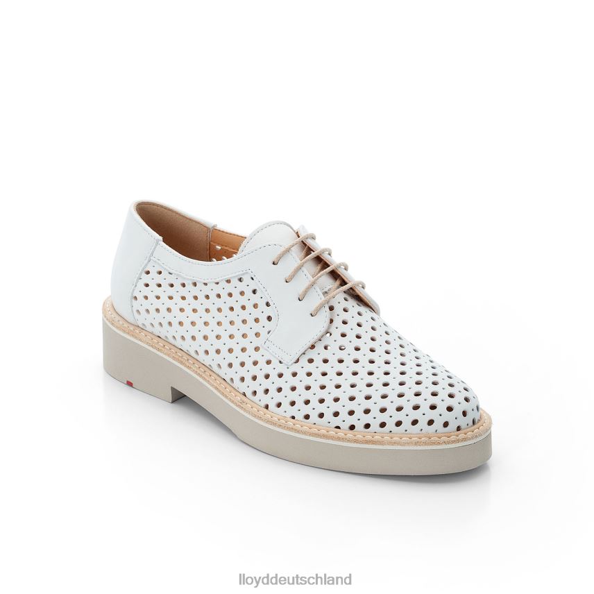 Schuhe LLOYD Halbschuhe aus Glattleder mit Spitze Weiß Frauen PV6Z01184