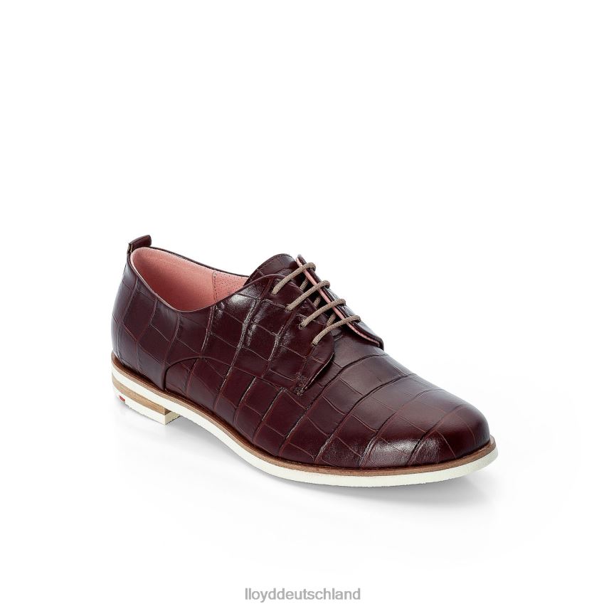 Schuhe LLOYD Halbschuhe aus grobem Leder mit Spitze braun Frauen PV6Z01091