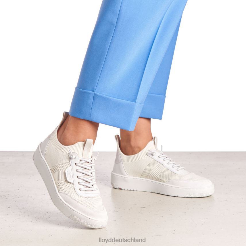 Schuhe LLOYD Schmale, glatte Ledersneaker Weiß Frauen PV6Z0806
