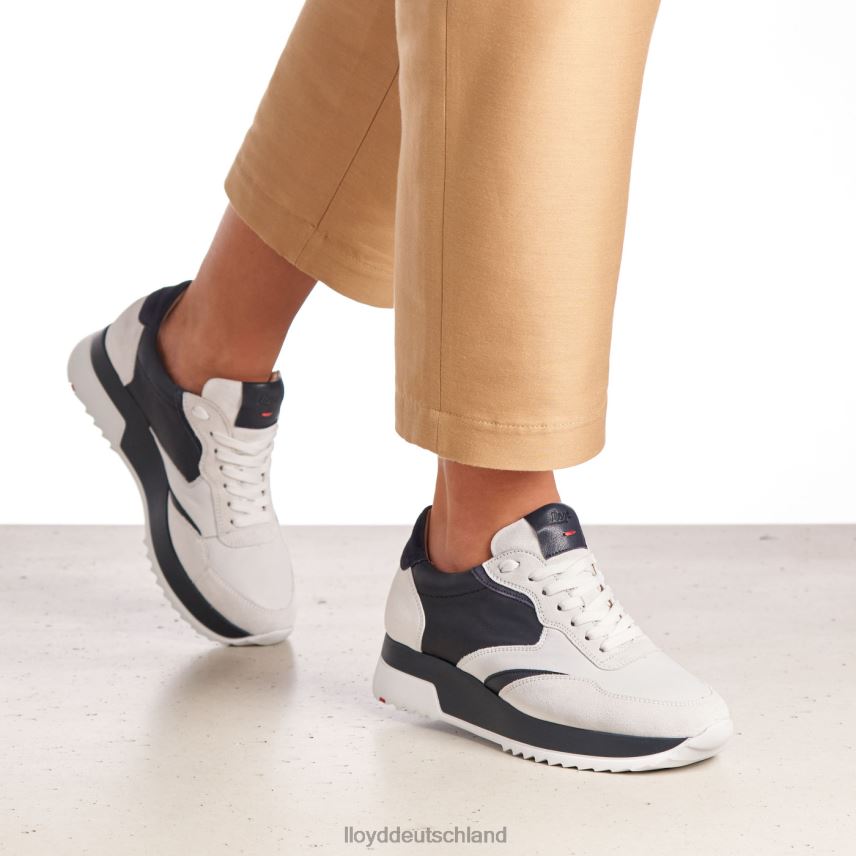 Schuhe LLOYD Schmale, glatte Ledersneaker Weiß Frauen PV6Z0870