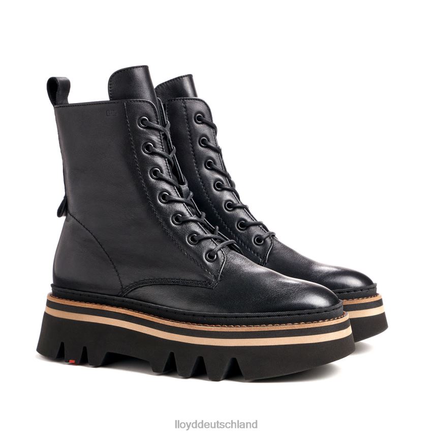 Schuhe LLOYD Glattleder-Stiefelette mit leichter Sohle Schwarz Frauen PV6Z0915