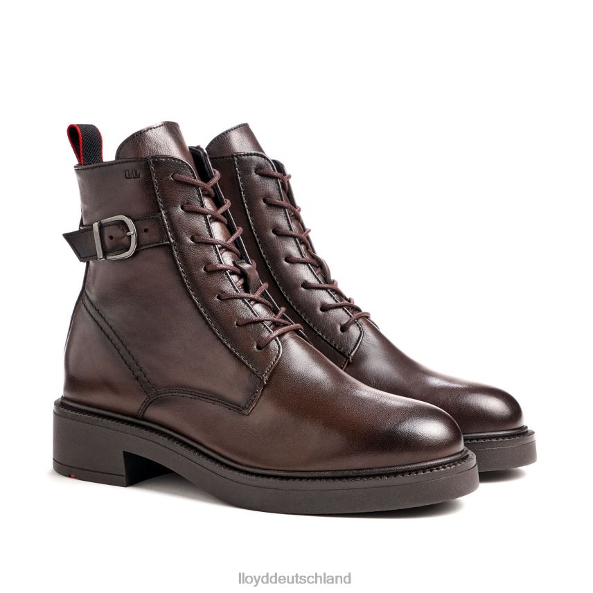 Schuhe LLOYD Sportliche Glattleder-Stiefelette braun Frauen PV6Z0951